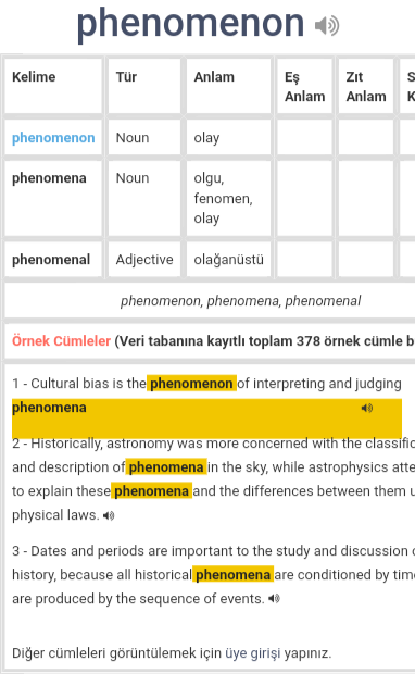 Phenomenon Ne Demek Anlam Nedir Yds Y Kd L Ng L Zce T Rk E